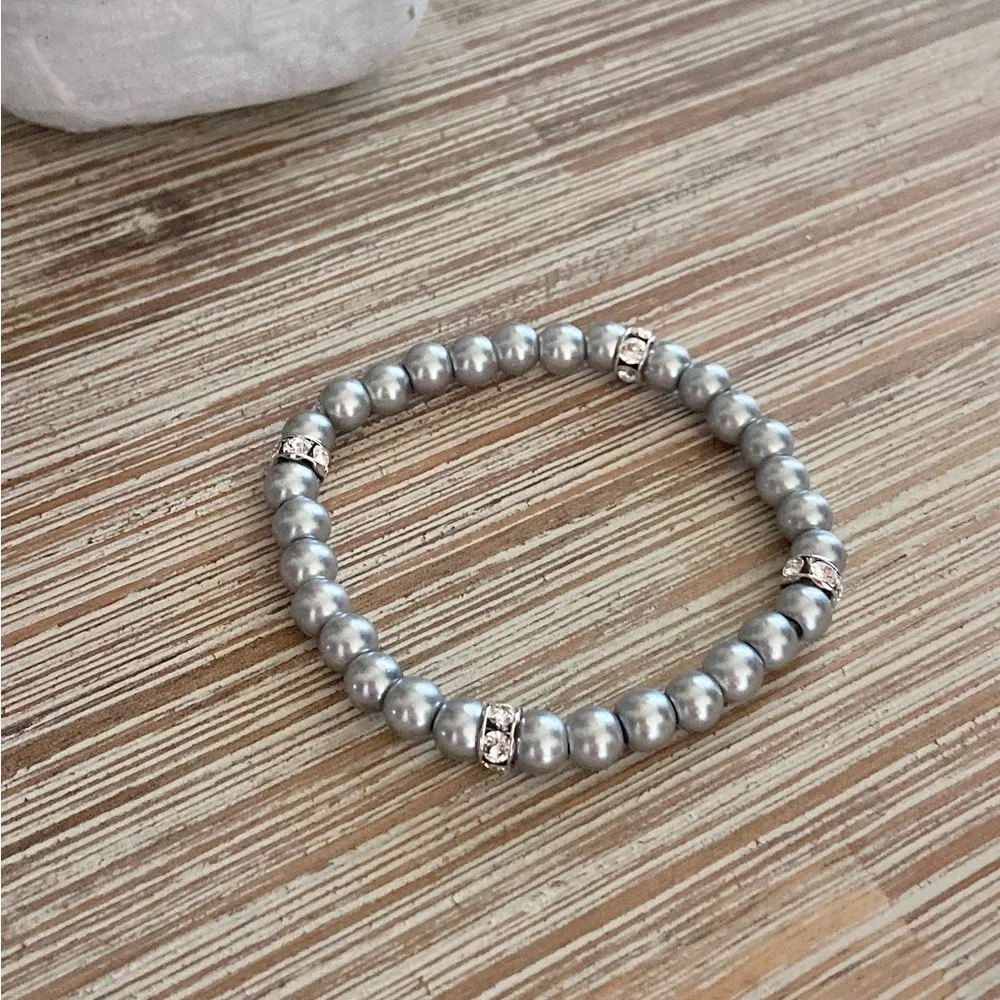 Silver Swarovski Pearl Bracelet